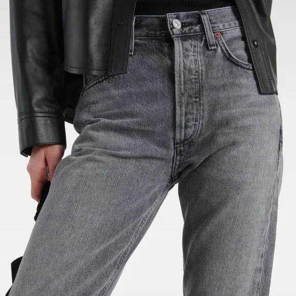 Citizens of Humanity, Charlotte high-rise straight jeans, Washed Black, Size 27 - Picture 8 of 8